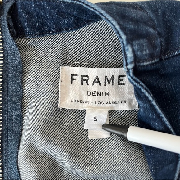 Frame Prosser Medium Wash Short Sleeve Denim Jumpsuit - Picture 9 of 16